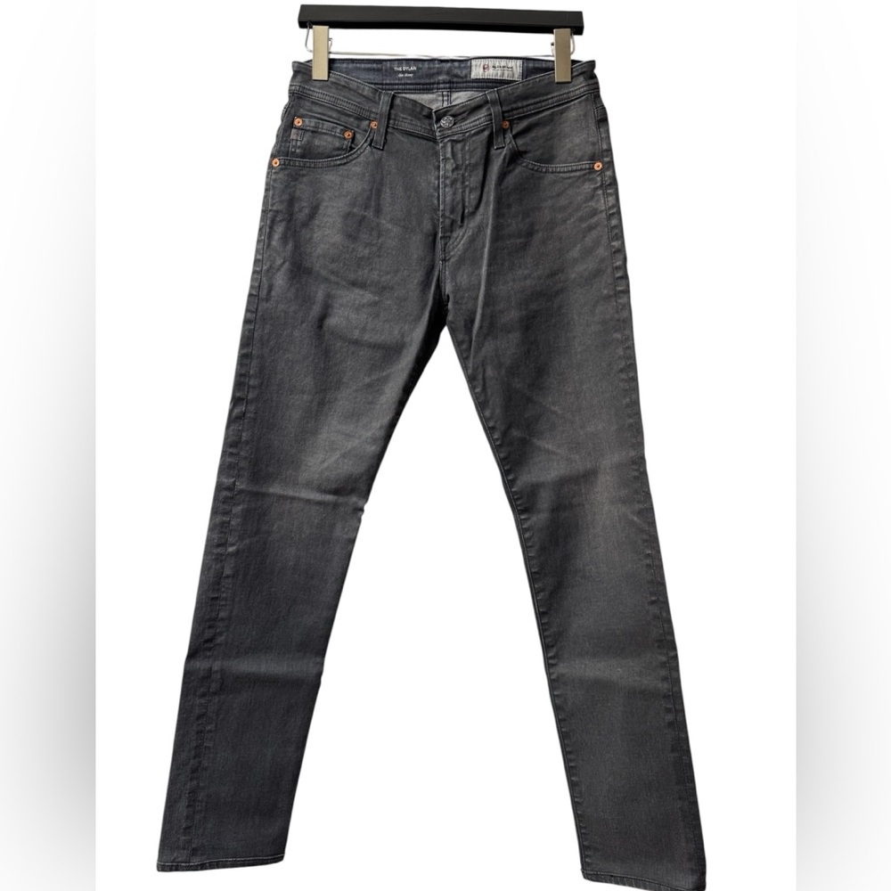 AG Adriano Goldschmied Men's Dark Gray Straight Jeans